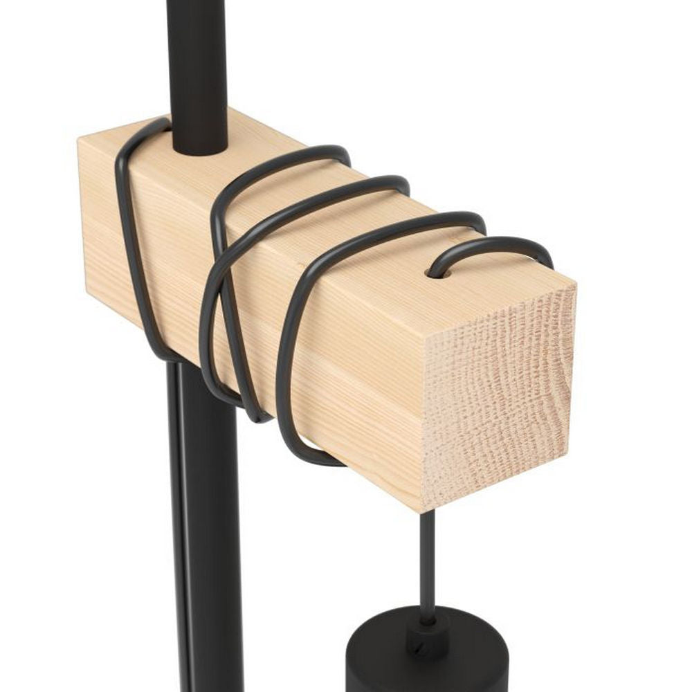 Lampada da Tavolo Legno Vintage con Paralume Townshend 5 Eglo