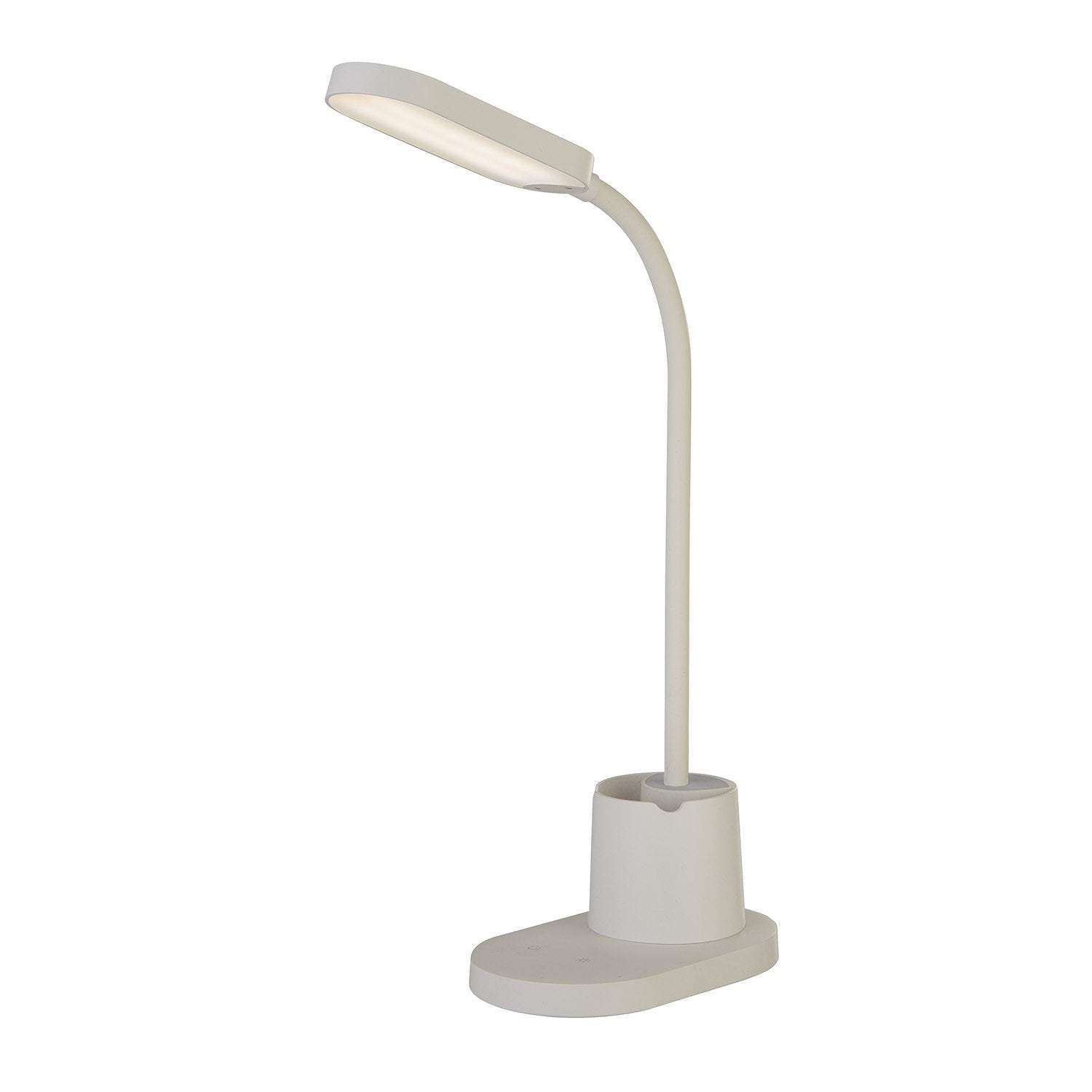 Lampada Da Scrivania Galattico Acciaio Bianco Trasparente Led 4W 2700 - 6500K