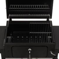 Barbecue a Carbone BBQ da Giardino con Manopola Grill a Doppio Ripiano e Ruote