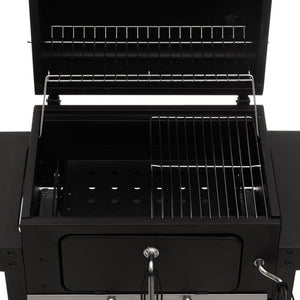 Barbecue a Carbone BBQ da Giardino con Manopola Grill a Doppio Ripiano e Ruote