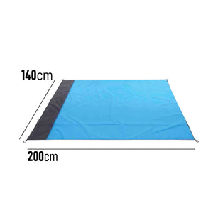 Telo Multiuso Coperta da Spiaggia Anti sabbia Impermeabile Kit da 2pz 140x200 cm Spiaggia, Picnic, Gita, Salvaspazio