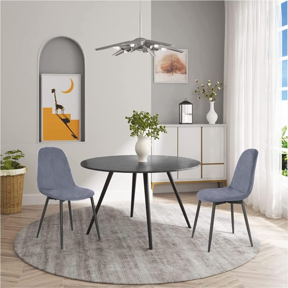 Sedia Poltroncina in Velluto Set 4pz,Sedie per Sala da Pranzo Ristorante Grigio Polvere