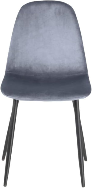 Sedia Poltroncina in Velluto Set 4pz,Sedie per Sala da Pranzo Ristorante Grigio Polvere