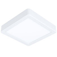 Plafoniera Led Quadrata Bianca da Cucina Moderna Fueva 5 Eglo Formato: 11W - Luce Calda