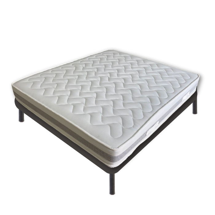 Materasso Memory Foam Antibatterico, Anallergico 2 Strati H22cm 160x190 cm