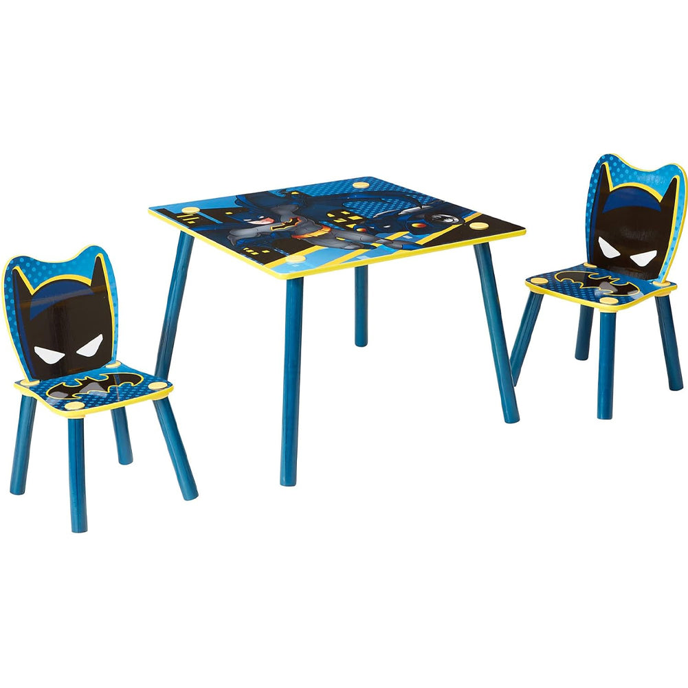 Tavolo per Bambini Stampa Batman 2 Sedie Tavolino Arredo Cameretta Idea Regalo