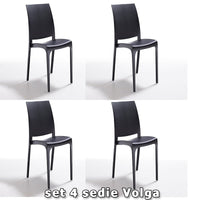 Sedia Volga Grafite - Set 4 pezzi - Arredo Esterno