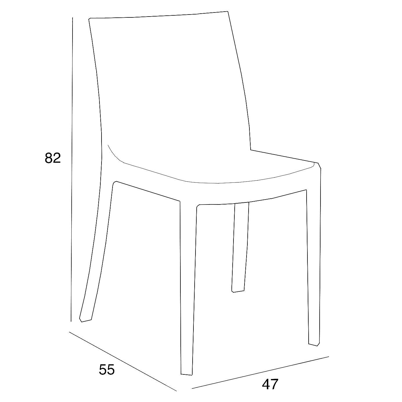 Sedia Matrix senza braccioli - Set 4 pezzi - Arredo Esterno