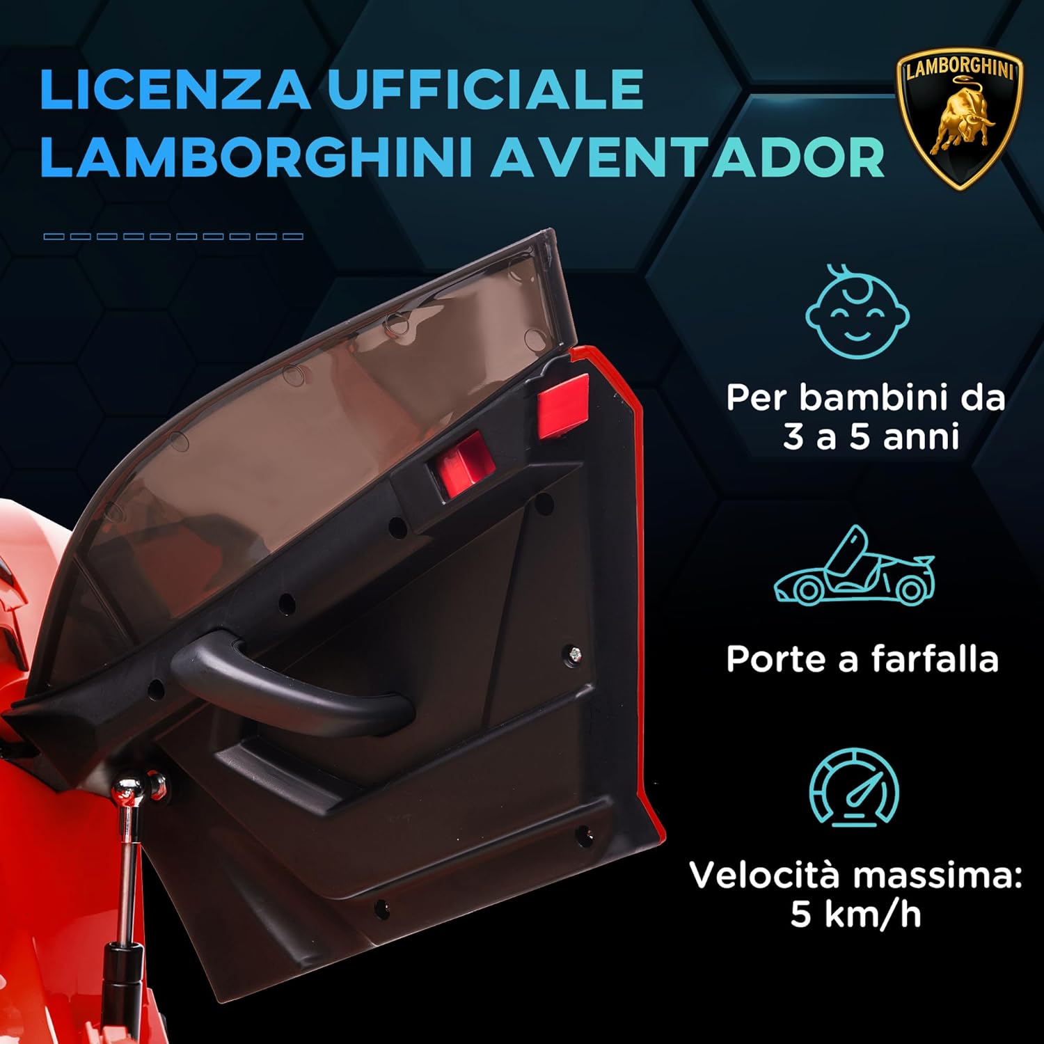 Macchina Elettrica per Bambini a 12 Volt LAMBORGHINI con radiocomando