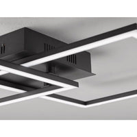 Plafoniera Applique Nera con 2 Quadrati Led e Dimmer Palmaves 1