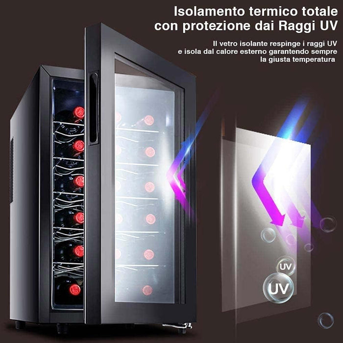 Cantina Refrigerante Vino Cantinetta Frigo Elettrica 18 Bottiglie 52 Lt 70W