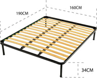 Rete Letto a Doghe Ortopedica 160x190cm 13 Listelli in Legno