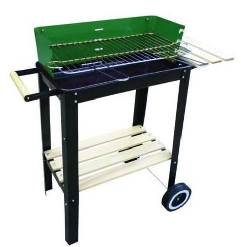 BBQ LAPILLO CM.50X26 H.68 KANSAS C/MENSOLA E RUOTE