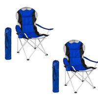 Sedia Pieghevole Campeggio Kit 2pz Salvaspazio e Borsa, Mare Giardino Pesca Blu