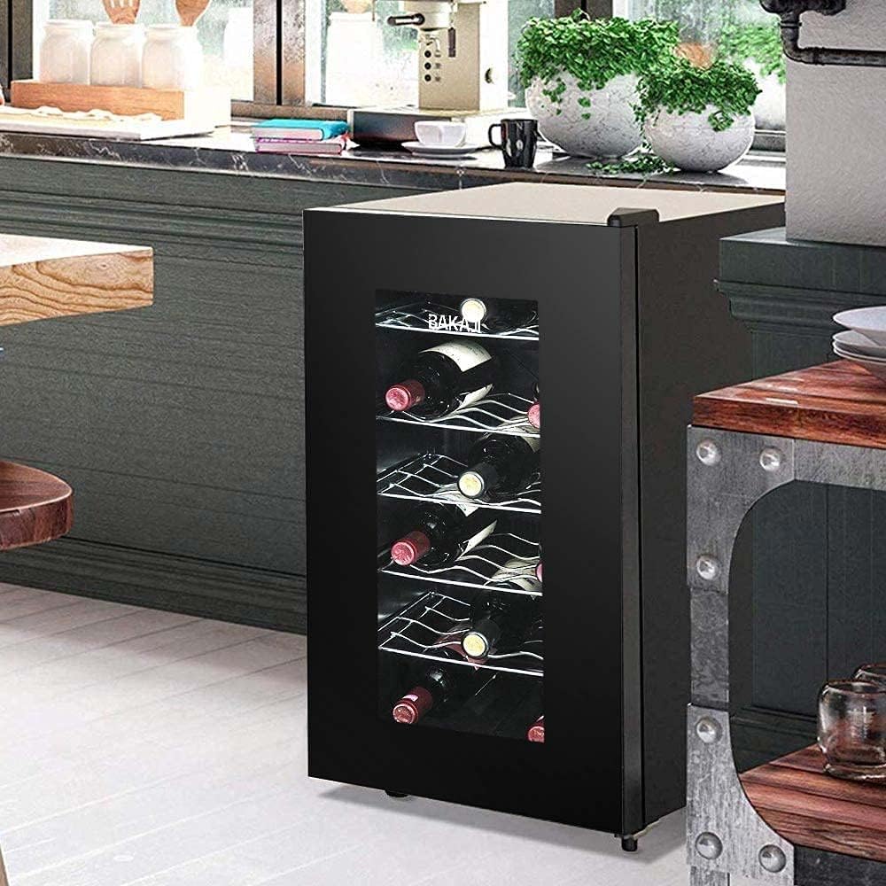 Cantina per Vino Refrigerante Cantinetta Frigo 18 Bottiglie 52 Lt 70W 34.5x49 h66.5cm