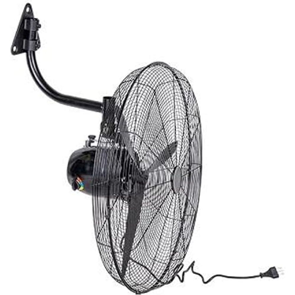 Ventilatore Industriale a Parete Potenza 200 W Diametro 66 cm in Acciaio Nero