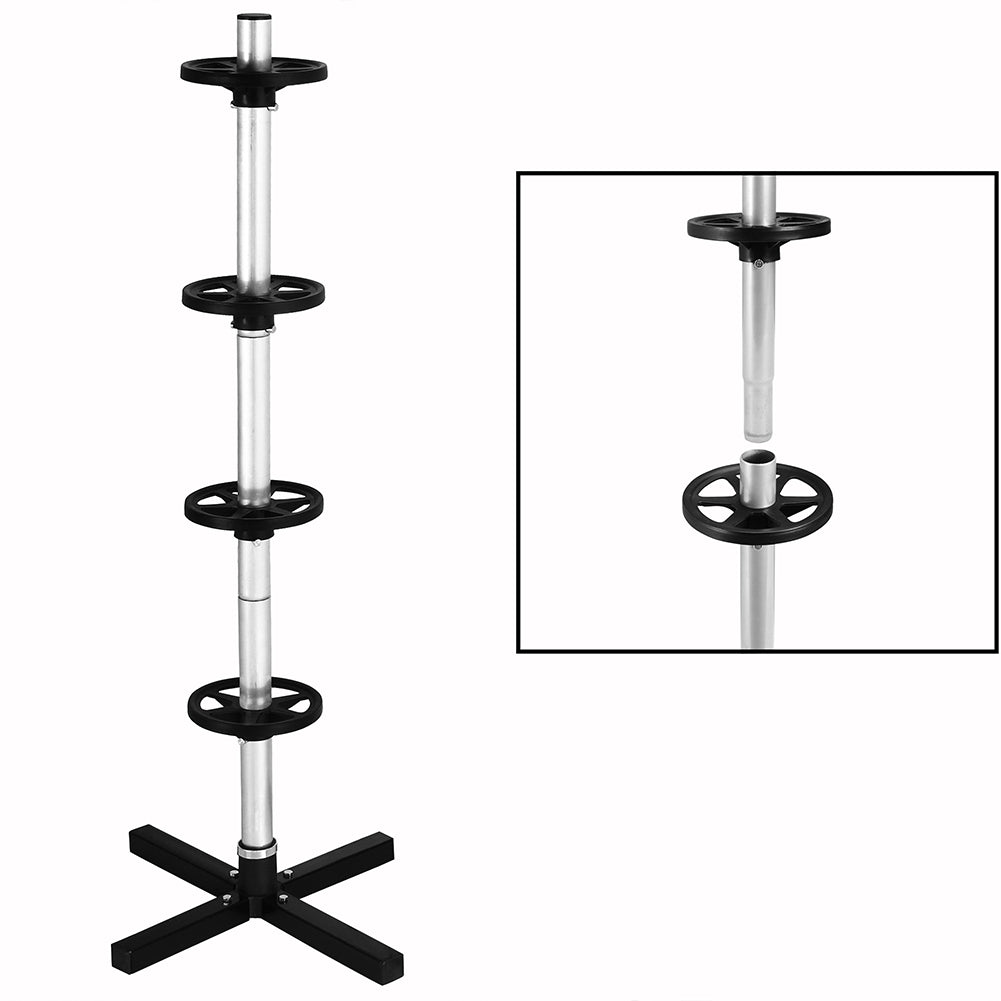 Albero Asta Porta Pneumatici Albero per Pneumatici Ferro Salvaspazio 4 Scomparti