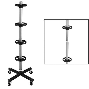 Albero Asta Porta Pneumatici Albero per Pneumatici Ferro Salvaspazio con Ruote