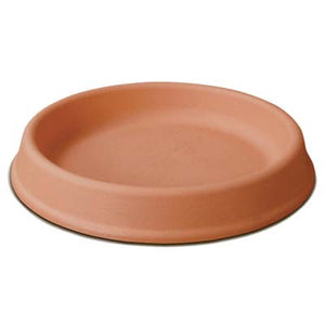 Sottovaso tondo pottery collection gdm resina terracotta cm 30,5 h.cm 4,7 x vaso cm 35 (3 pezzi) Di martino 