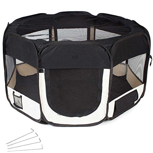 Tenda Box Per Cagnolini Cuccioli Recinto Cuccia Per Piccoli Animali Pop-Up Nero