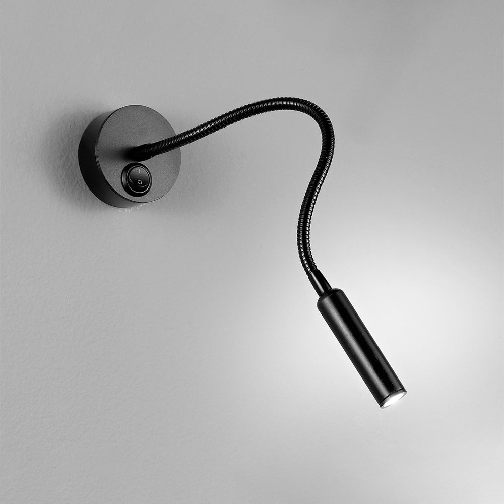 Applique In Metallo Moderna Minispy Nero Led