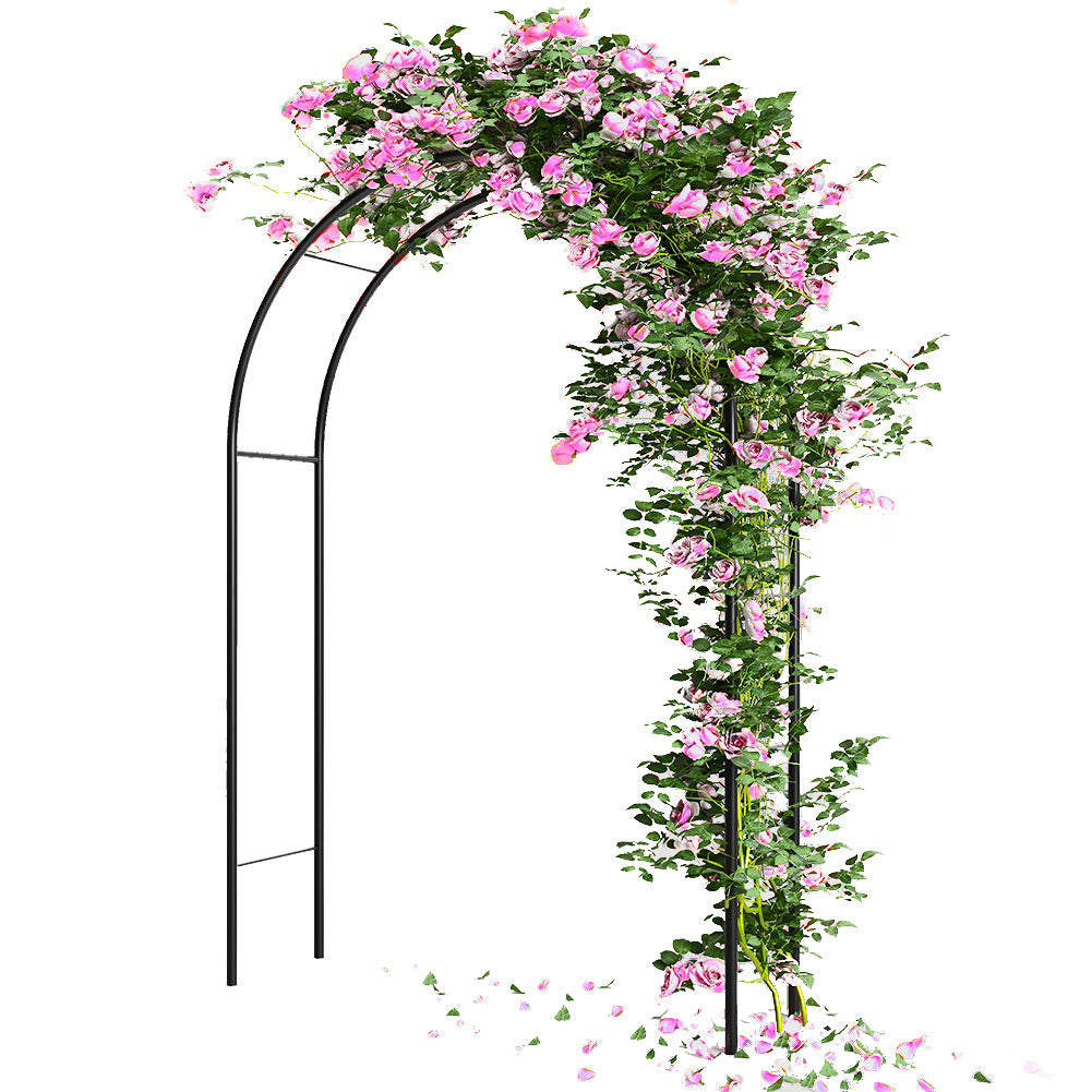 Arco da Giardino Supporto per Rose Piante Rampicanti in Metallo Altezza 240 cm