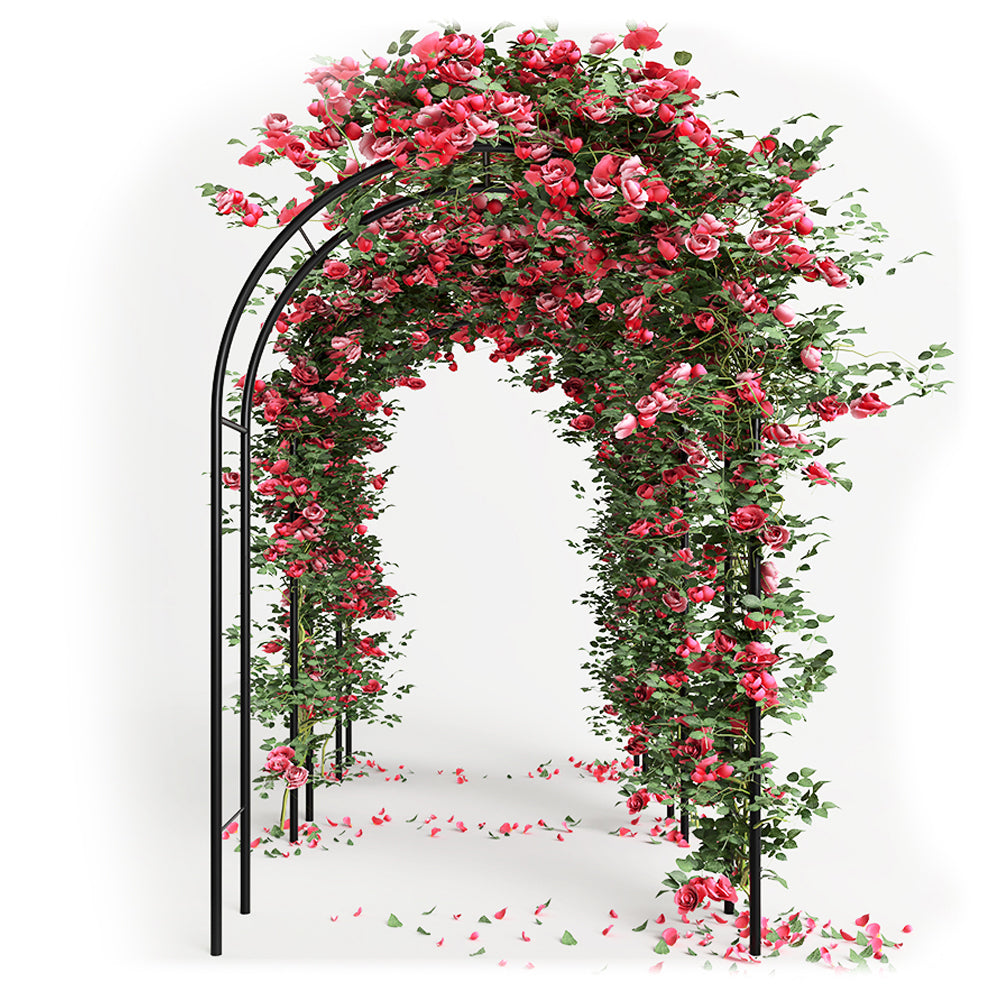 Arco da Giardino Supporto per Rose Piante Rampicanti in Metallo Altezza 240 cm