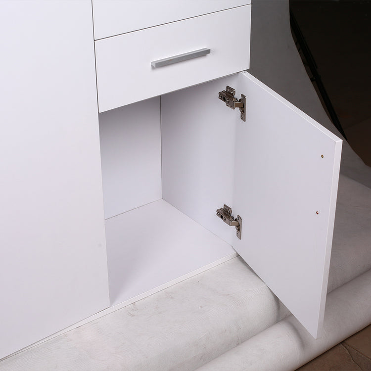 Cassettiera Mobile Armadietto 3 Porte 2 Cassetti Design Moderno Madia Bianco