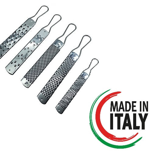 Grattugia Del Cuoco 5pz Varie Forme Acciaio Inox 18/C Lavabili in Lavastoviglie