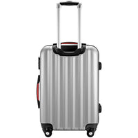 Set 3 Valigie Rigide Ruote Easy Roll Trolley Bagaglio da Viaggio Argento M L XL