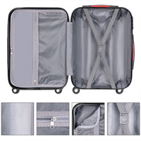 Set 3 Valigie Rigide Ruote Easy Roll Trolley Bagaglio da Viaggio Blu Navy M L XL