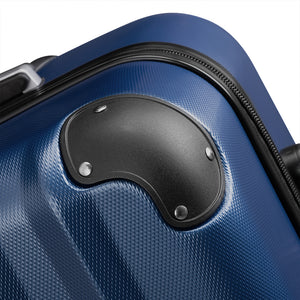 Set 3 Valigie Rigide Ruote Easy Roll Trolley Bagaglio da Viaggio Blu Navy M L XL