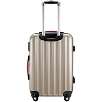 Set 3 Valigie Rigide Ruote Easy Roll Trolley Bagaglio Viaggio Champagne M L XL