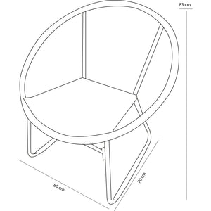 Set Tavolo e 2 Sedie da Giardino in Polyrattan Design Uovo da Esterno Patio Bar