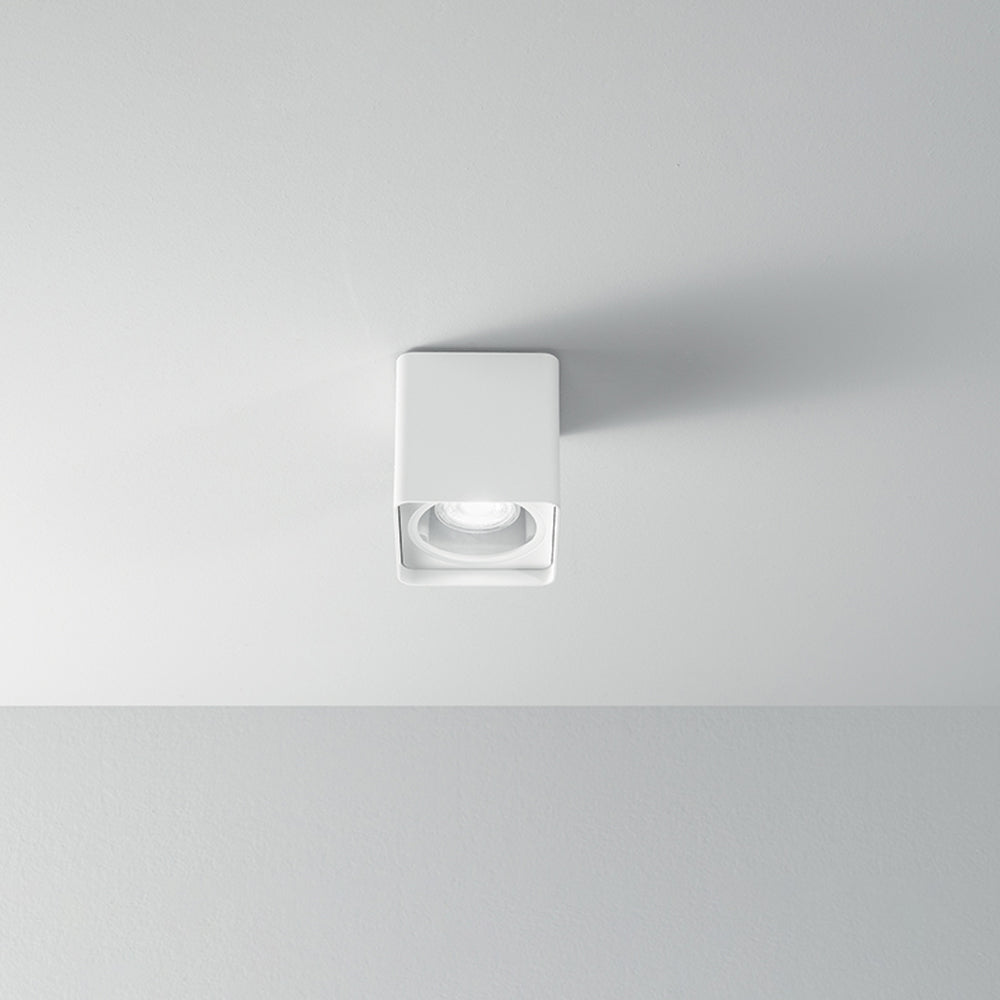 Plafoniera In Alluminio Moderna Brick Bianco 1 Luce