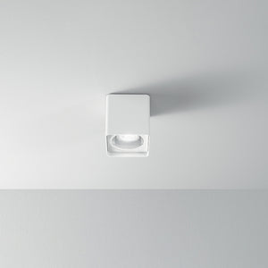 Plafoniera In Alluminio Moderna Brick Bianco 1 Luce