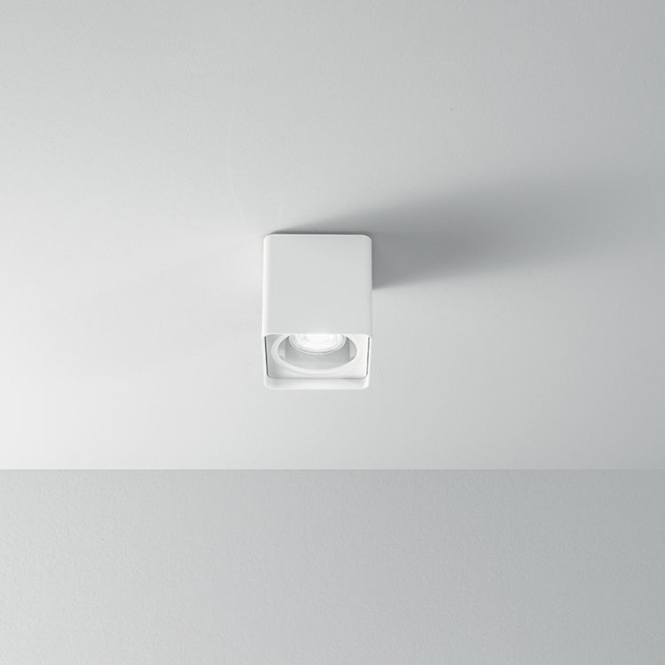 Plafoniera In Alluminio Moderna Brick Bianco 1 Luce