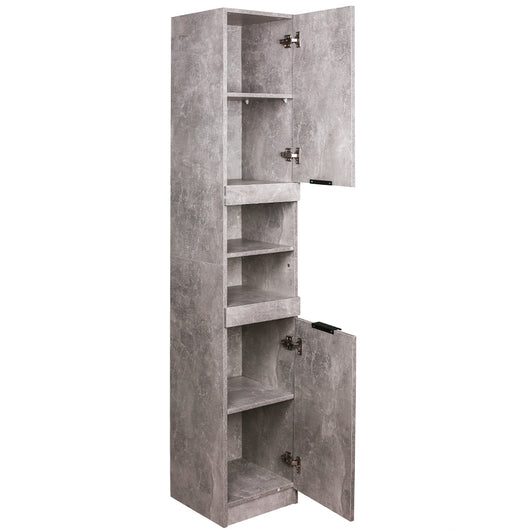 Mobile a Colonna Cemento Armadietto Salvaspazio Cuina Bagno Libreria 32x34x188cm