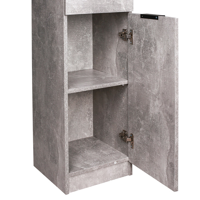 Mobile a Colonna Cemento Armadietto Salvaspazio Cuina Bagno Libreria 32x34x188cm