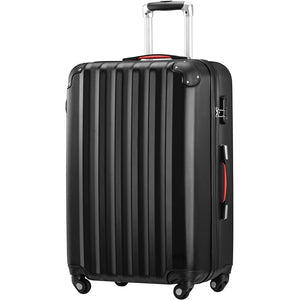 Set 3+1 Valigie Rigide Easy Roll Trolley Bagaglio e Beauty Case da Viaggio Nero