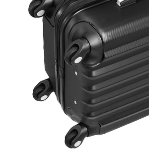 Set 3+1 Valigie Rigide Easy Roll Trolley Bagaglio e Beauty Case da Viaggio Nero