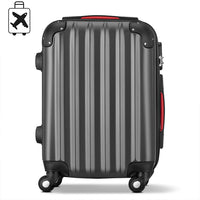 Set 3+1 Valigie Rigide Easy Roll Trolley Bagaglio e Beauty Case Viaggio Grigio