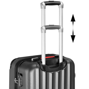 Set 3+1 Valigie Rigide Easy Roll Trolley Bagaglio e Beauty Case Viaggio Grigio