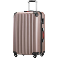 Set 3+1 Valigie Rigide Easy Roll Trolley Bagaglio e Beauty Case da Viaggio Rosa