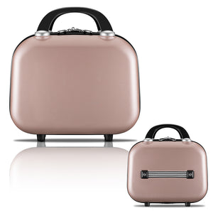 Set 3+1 Valigie Rigide Easy Roll Trolley Bagaglio e Beauty Case da Viaggio Rosa