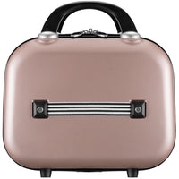 Set 3+1 Valigie Rigide Easy Roll Trolley Bagaglio e Beauty Case da Viaggio Rosa