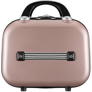 Set 3+1 Valigie Rigide Easy Roll Trolley Bagaglio e Beauty Case da Viaggio Rosa