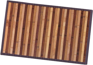 Tappeto Bamboo Legno 50x135 cm Stuoia Cucina Degradè Tovaglietta Colazione Retro Antiscivolo Marrone