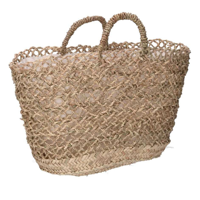 Borsa paglia naturale cm45x20h28/36