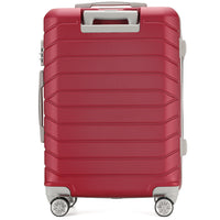 Set 4 Valigie Rigide Bordeaux Trolley Bagaglio con Beauty Case Viaggio Easy Roll